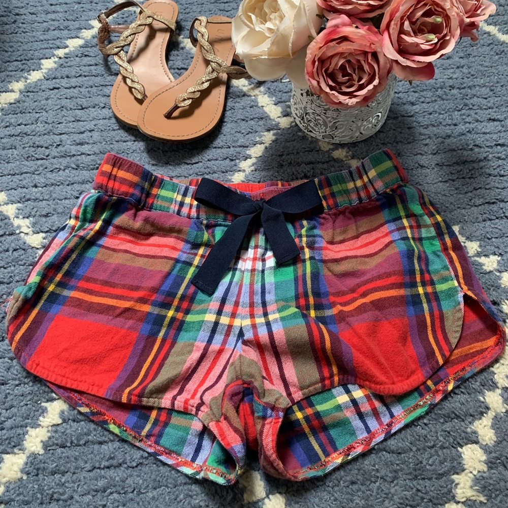 Aerie Plaid Flannel Sleep Shorts